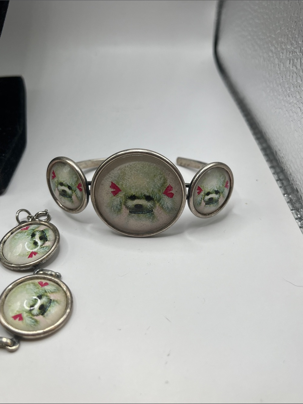Rare 5 piece set Poodle Theme Attributed to Designs From The Deep - Picture 8 of 12